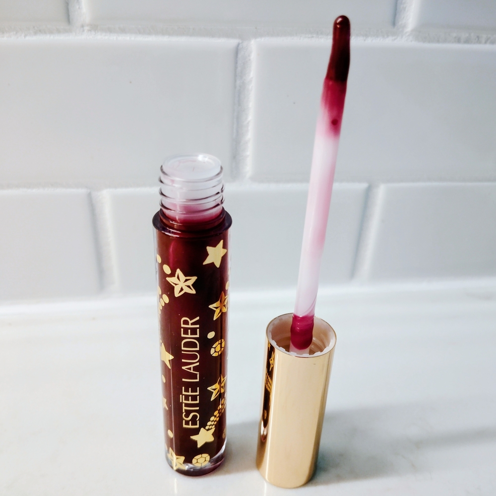 New Two Estee Lauder Devine Plum And Ruby Quartz Lip Gloss - Picture 3 of 5